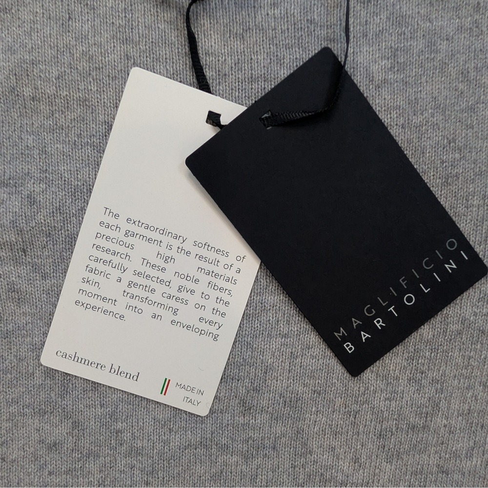 Magnifico Bartolini 50% Cashmere Italy Gray Sweater NWT Small - Picture 3 of 13
